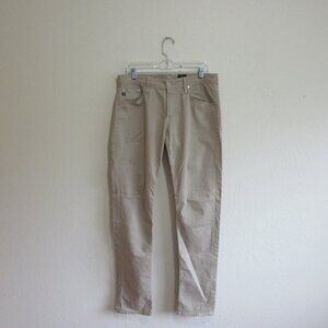 AG Adriano Goldschmied Beige Chino Straight Leg 33 The Tellis Modern Slim Pants